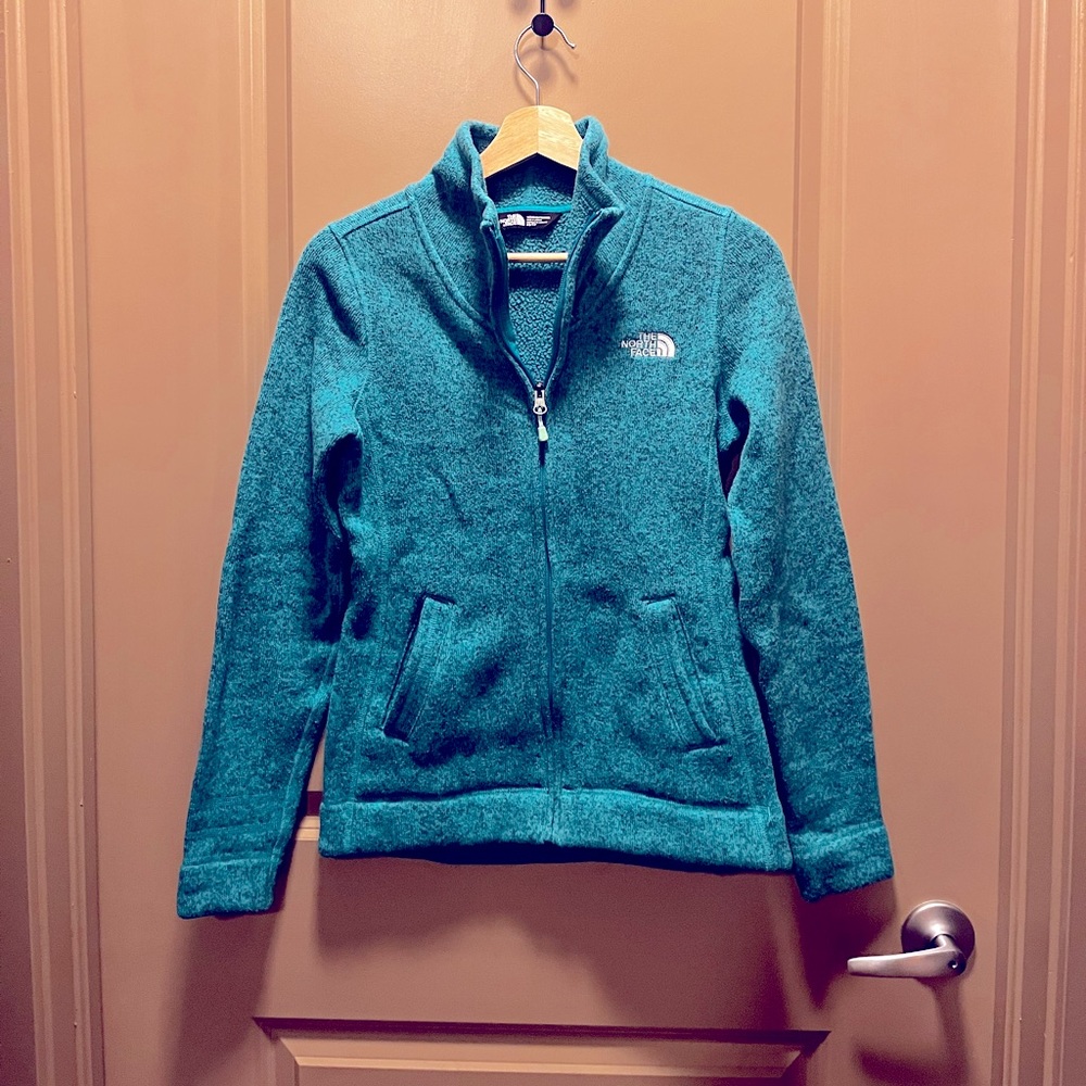 Turquoise full zip fleece | The North Face